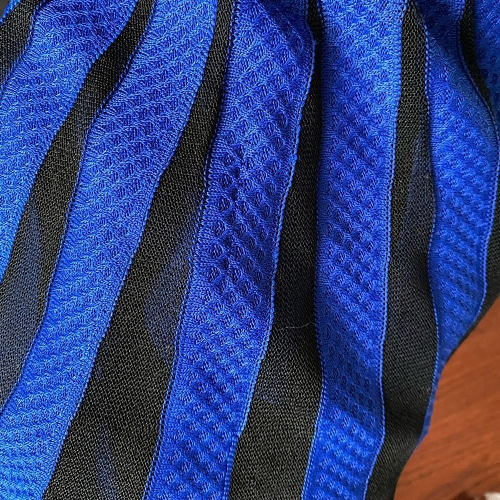 ST. JOHN Fit And Flare Dress In Electric Blue - Picture 9 of 10